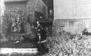 Königswartha. Ehem. Hammermühle, Radkammer, vor 1945, Repro