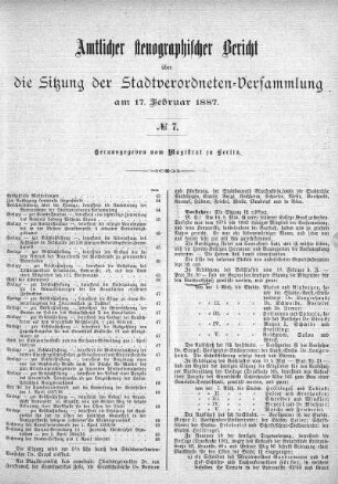 No. 7, 17. Februar 1887