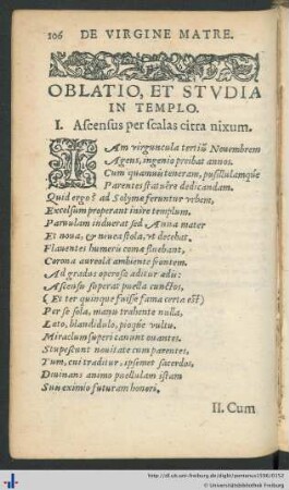 Oblatio, Et Studia In Templo
