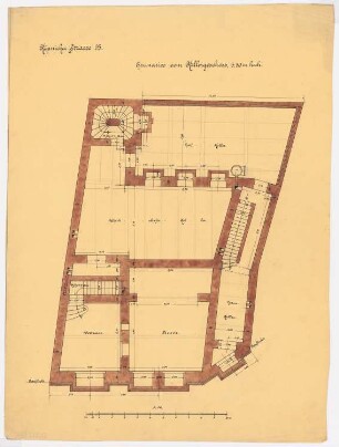 Luisenstädtische Bank, Berlin-Mitte: Grundriss Keller 1:50