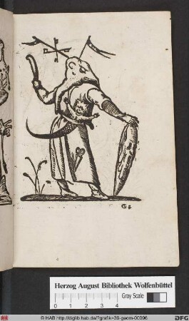Rabelais, Les Songes Drolatiques de Pantagruel, XCV [Karikatur eines Mannes]