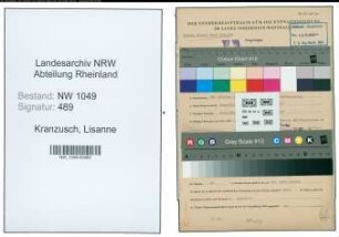 Entnazifizierung Lisanne Kranzusch , geb. 24.10.1922 ()