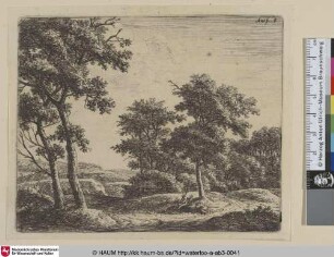 [Zwei Hirten mit ihren Hunden; Two shepherds resting at the foot of a tree]