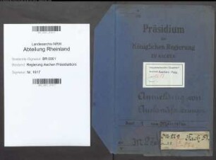 Anmeldung von Auslandsforderungen.