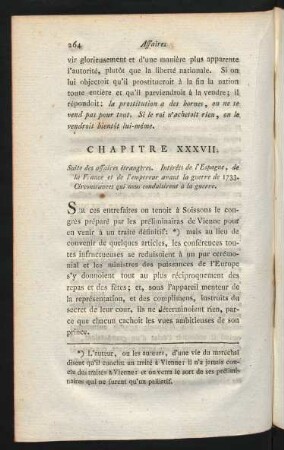 Chapitre XXXVII. Suite des affaires étrangères ...