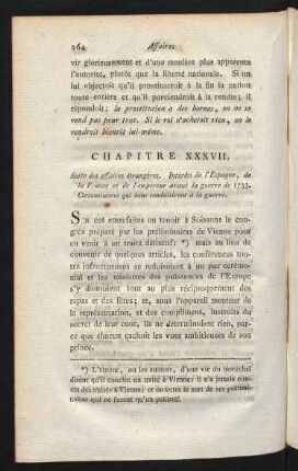 Chapitre XXXVII. Suite des affaires étrangères ...