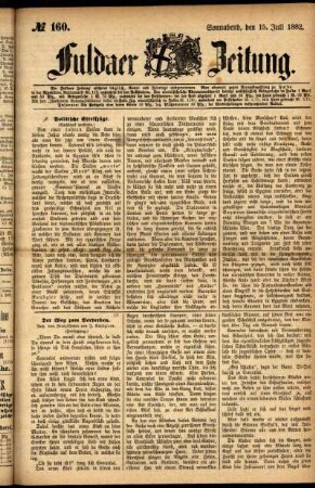 Ausgabe vom Samstag, den 15. Juli 1882.