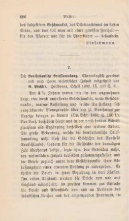 696-697 [Rezension] Pfahler, G., Die Bonifatianische Briefsammlung