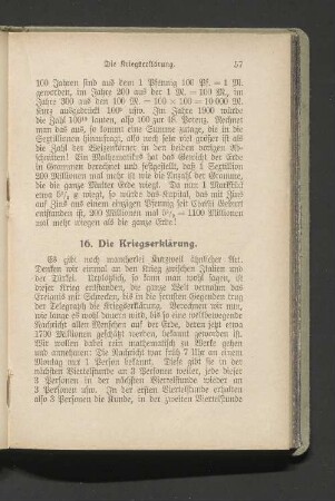 16. Die Kriegserklärung