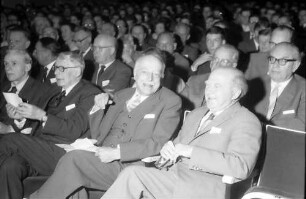 9. Tagung 1959 Physiker: Paul Dirac, Sir George P. Thomson, Max v. Laue, Werner Heisenberg