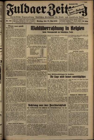 Ausgabe vom Montag, den 25. Mai 1936.