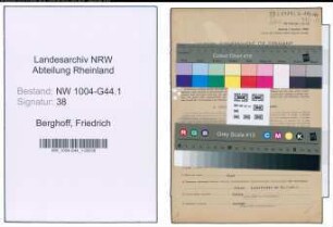 Entnazifizierung Friedrich Berghoff , geb. 18.01.1886 (Stadtinspektor)