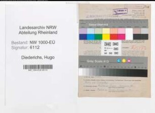 Entnazifizierung Hugo Diederichs, geb. 25.03.1897 (Steiger)