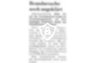 Brandursache noch ungeklärt