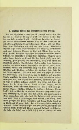 1. Woraus besteht das Einkommen eines Volkes?