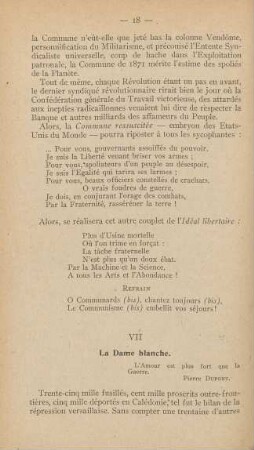 VII La Dame blanche.