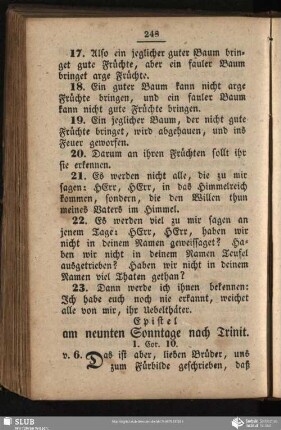 [Am neunten Sonntage nach Trinitatis]
