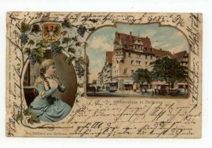 Käthchen und Käthchenhaus mit Stadtwappen