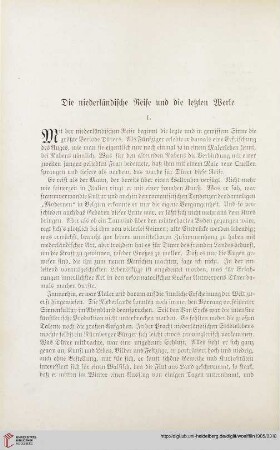 Die niederländische Reise und die letzten Werke