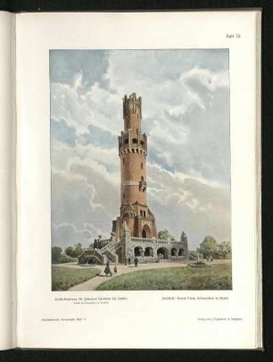Tafel 72: Gedächtnisturm für Johannes Quistorp bei Stettin