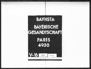 Miehling, Heinrich, von Aschaffenburg, Handlungsgehilfe in Paris, Paßzustellung