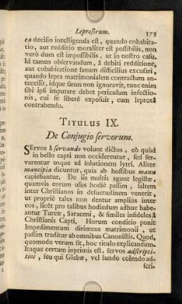 173-179, Titulus IX - X