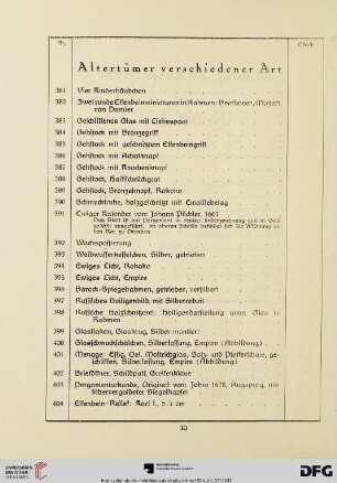 Altertümer verschiedener Art (Nr. 381-415)