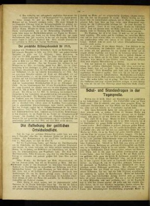 ¬Die¬ Aufhebung der geistlichen Ortsschulaufsicht