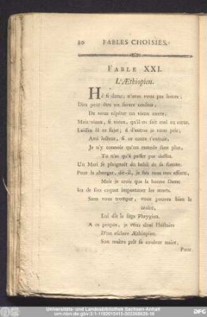 Fable XXI. L'Aethiopien.