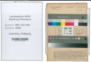 Entnazifizierung Wolfgang Liesching , geb. 10.02.1913 (Ingenieur)