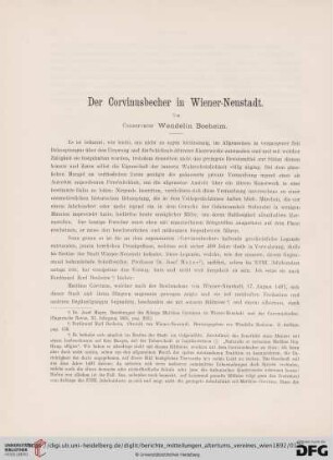Der Corvinusbecher in Wiener-Neustadt