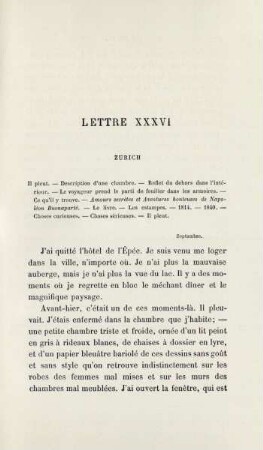 Lettre XXXVI