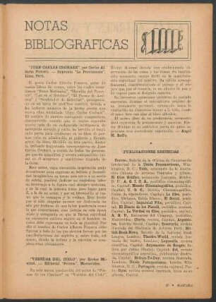 Publicaciones recibidas