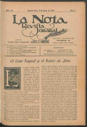 El emir Faysal y el reino de Siria