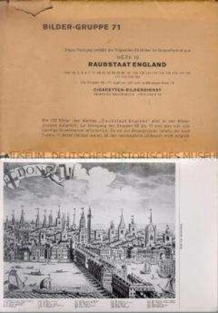 Bildergruppe für das Sammelbilder-Album "Raubstaat England" in Originalverpackung (unvollständig)