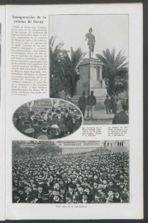 Inauguración de la estatua de Garay