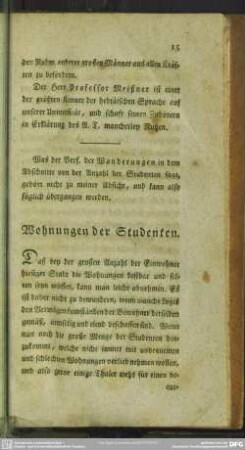 Wohnungen der Studenten