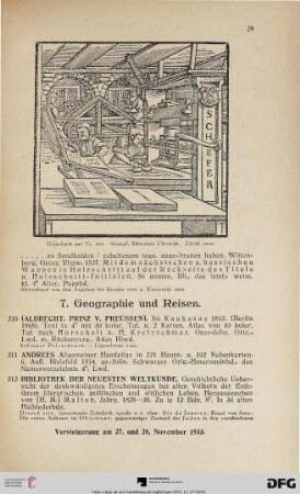 7. Geographie und Reisen (Nr. 310-320)