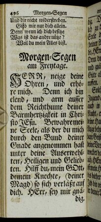 Morgen-Segen am Freytage