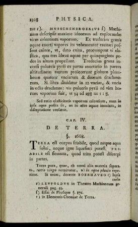 Cap. IV. De Terra