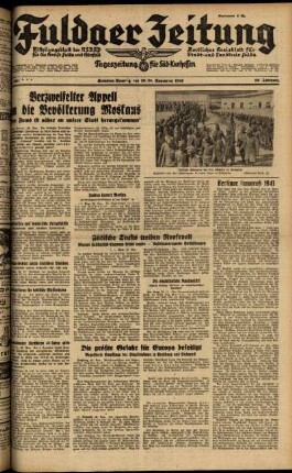 Ausgabe vom Samstag, den 29. November 1941.