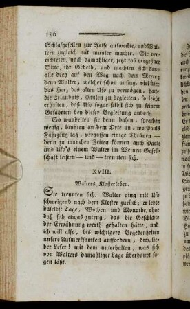 XVIII. Walters Klosterleben.