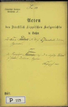 Pulver Nr. 24 zu Eschenbruch gegen Revierjäger Franke, Forstläufer Helms zu Graben - Forstexzess