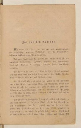 Zur fünften Auflage