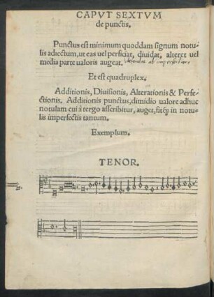 Caput Sextum de punctis.