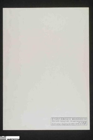 Vermögen des abwesenden Jacob Carl Hoffstätter