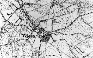 Kodersdorf-Wiesa. Meßtischblatt, 1:25.000, Sekt. Horka, Nr. 2754, 1886 (RA Görlitz 30/316)