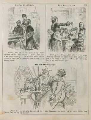 "Aus der Gesellschaft" "Gute Hausordnung" "Auch ein Ballvergnügen"