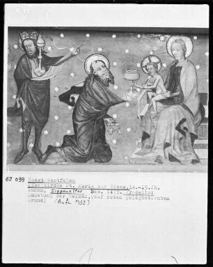 Sippenaltar — Predella mit drei szenischen Darstellungen — Anbetung der Könige