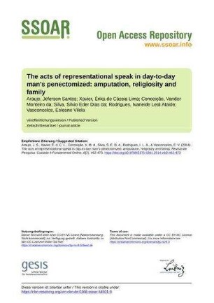 The acts of representational speak in day-to-day man's penectomized: amputation, religiosity and family